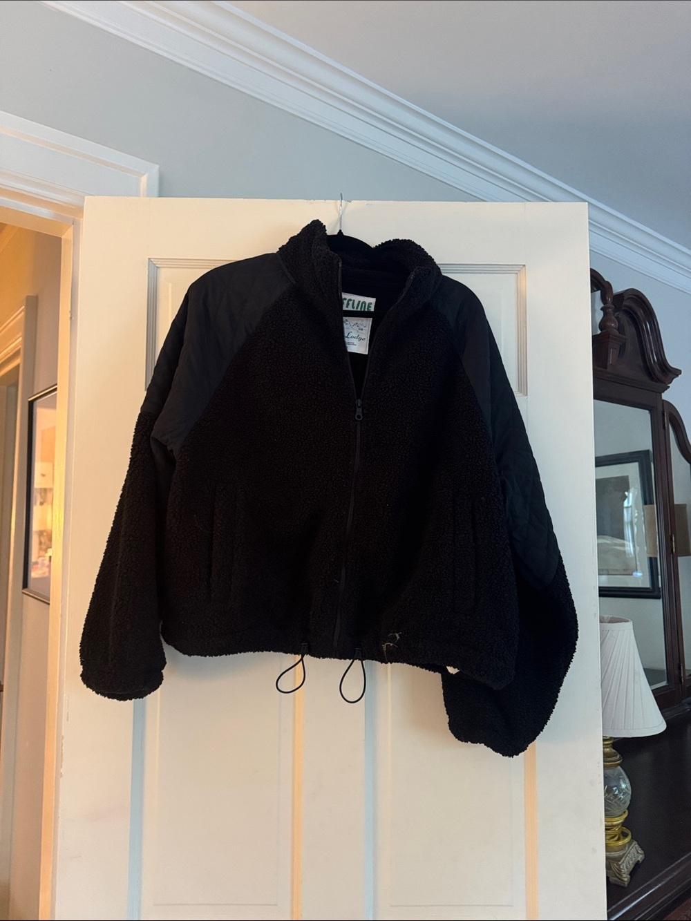 Aerie black fleece jacket